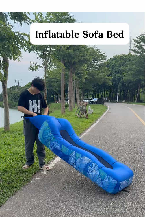 Lie down and enjoy a good time anytime, anywhere!#outdoor #Sunbathing #inflatablebed #