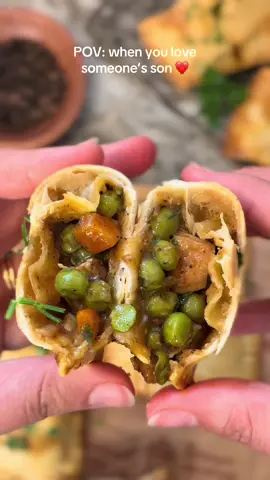 Mini Chicken Pot Pies 🥧  Ingredients: 1 1/2 cup diced cooked chicken (season with salt, black pepper, paprika and garlic) 3/4 cup carrots, peeled and diced 1/2 cup green beans  1 onion, finely diced 2 cloves garlic, minced 1 tbsp butter  1 tbsp flour (for thickening) 1/2 cup broth 1/2 tbsp thyme 1 tsp paprika  1 tsp oregano  Salt & pepper to taste  1/4 cup fresh chopped parsley  1 egg Dough: 2 cups all-purpose flour 1 tsp salt 6 tbsp butter, cold and cubed 6–8 tbsp cold water Instructions: Mix Dry Ingredients: In a bowl, whisk together the flour and salt. Add cold butter and use your fingers to rub it into the flour until it’s crumbly. Add Water: Add cold water, 1 tablespoon at a time, mixing gently until the dough holds together. Wrap and chill in the fridge for 20–30 minutes.  Bake at 375°F for 20–25 minutes until golden. #chicken #potpie #dinner #homemade #food #recipes #appetizer 
