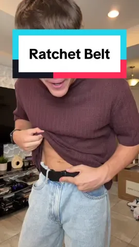 Cut the belt to size, then zip it to whatever tightness you want #adjustablebelt #ratchetbelt #mensfashion 