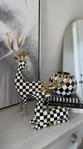 Mackenzie Childs reindeer is the showstopping centerpiece your Christmas collection needs. #MackenzieChilds #ChristmasDecor #ReindeerDisplay #HolidayCenterpiece #WhimsicalStyle 