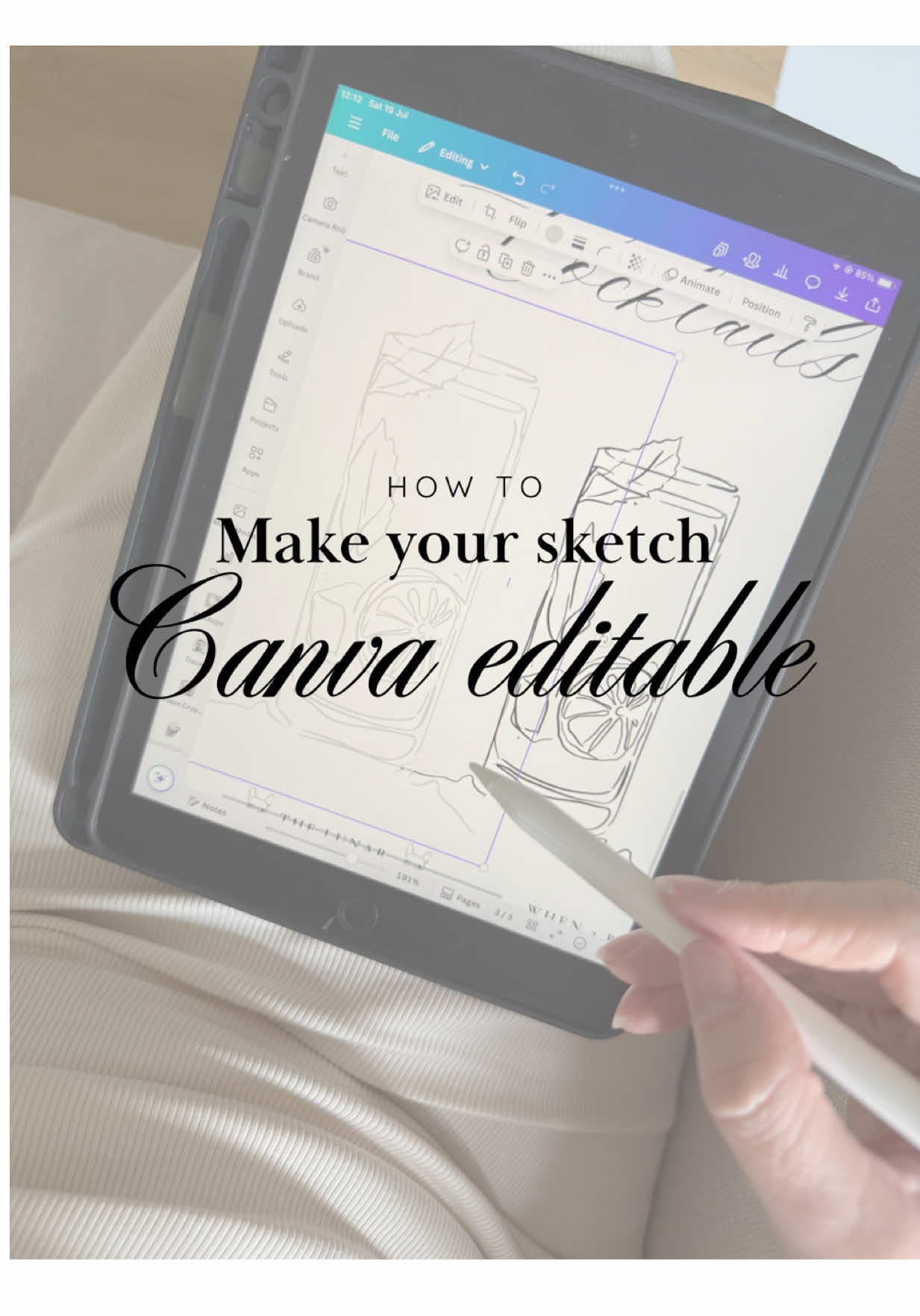 How to make your sketches editable in canva. Are you finding your drawings print pixelated no matter what DPI or resolution you select?? This top takes under TWO minutes. My design friends will know that there are amazing tools in programs like Adobe Illustrator but this tool is an absolute game changer if you don’t have access software licenses. What do you think? A quick way to teansform the quality of your sketches in-app. #canva #canvahack #illustrator #drawings #hack #drawingtips #designtips #designhack 