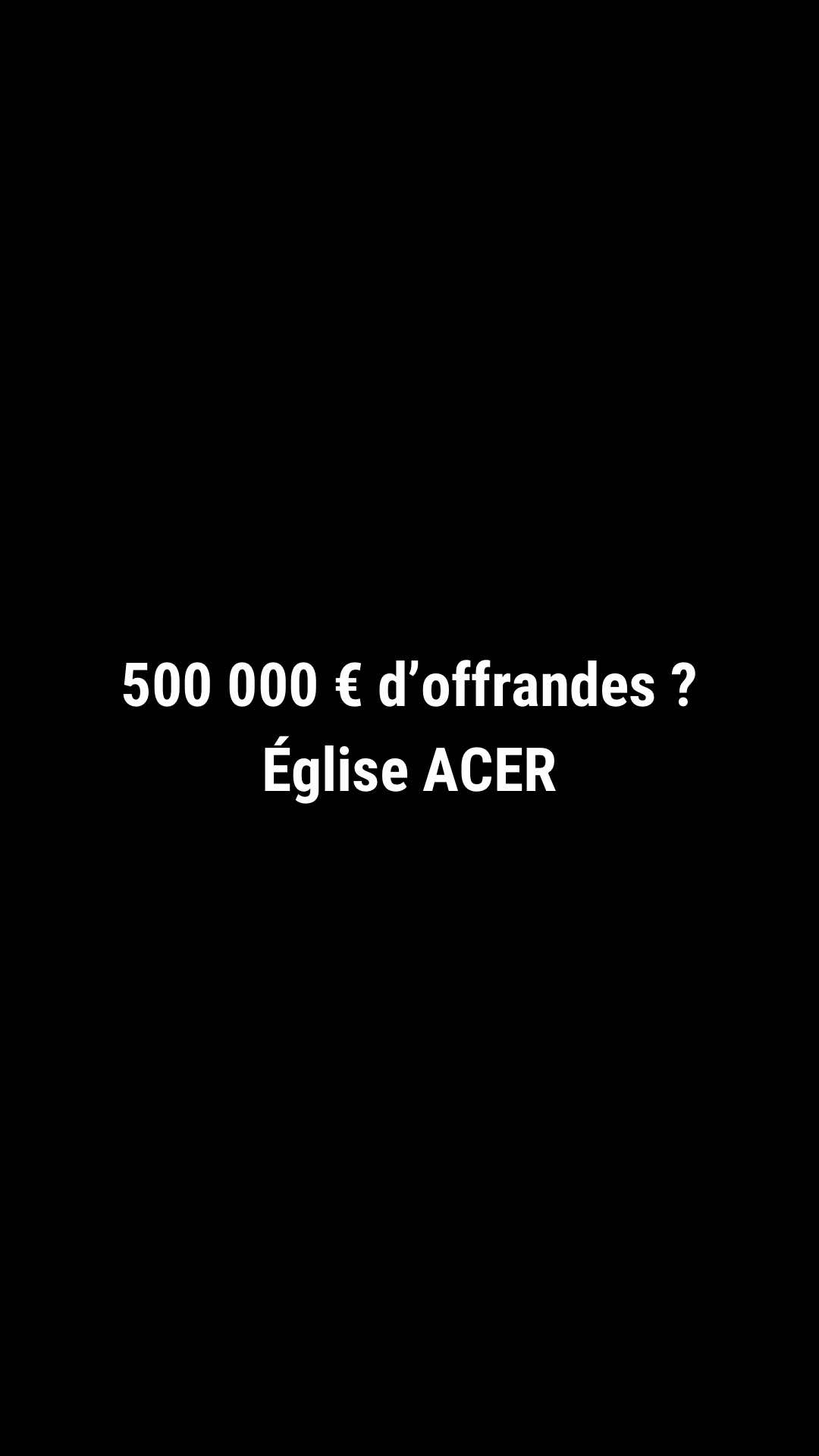 L’église ACER dispose-t-elle d’un rapport annuel détaillé, accessible à tous les fidèles et aux personnes extérieures ? Un document dans lequel chacun pourrait consulter le montant des dons reçus ainsi que leur utilisation, en toute transparence ? Quand on entend parler de montants aussi importants, il semble légitime que les membres comme les observateurs extérieurs puissent demander un suivi clair et régulier, comme cela se fait dans d’autres associations. 👉 Transparence financière = moins de méfiance. #EgliseACER #AlainPatrickTsengue