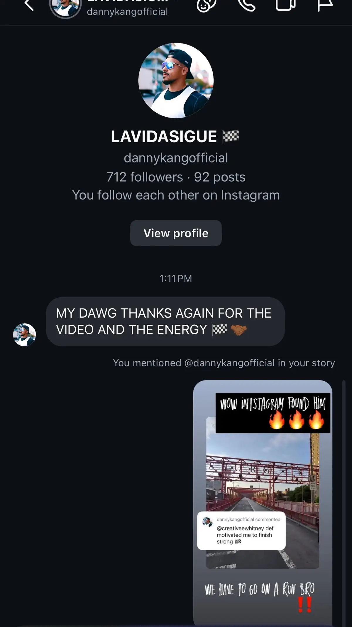 WOW BRO FOUND MY IG ❤️💪🏾💪🏾 this THE HIGHLIGHT OF MY DAY #outsidewithnthn2do #newyorknewyork #tiktok #harlem #Running #LearnOnTikTok #vi 