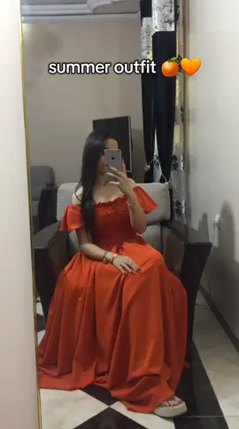 summer outfit 🧡🍊 #قنادر_صيف #fypツ #foryou #summeroutfit #dress #algerienne #fashion #fashiondesigner #algerienne 