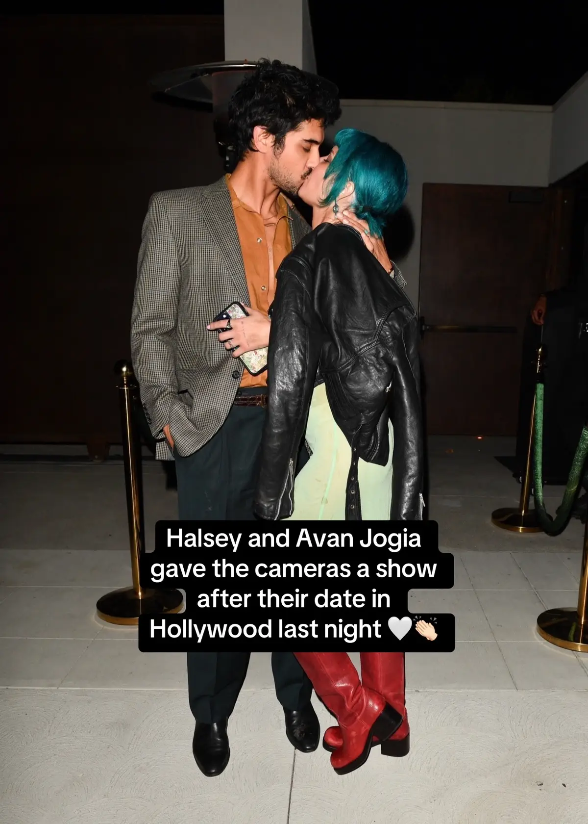 Halsey and Avan Jogia gave the cameras a show after their date in Hollywood last night 🤍👏🏻 (📸 BACKGRID)