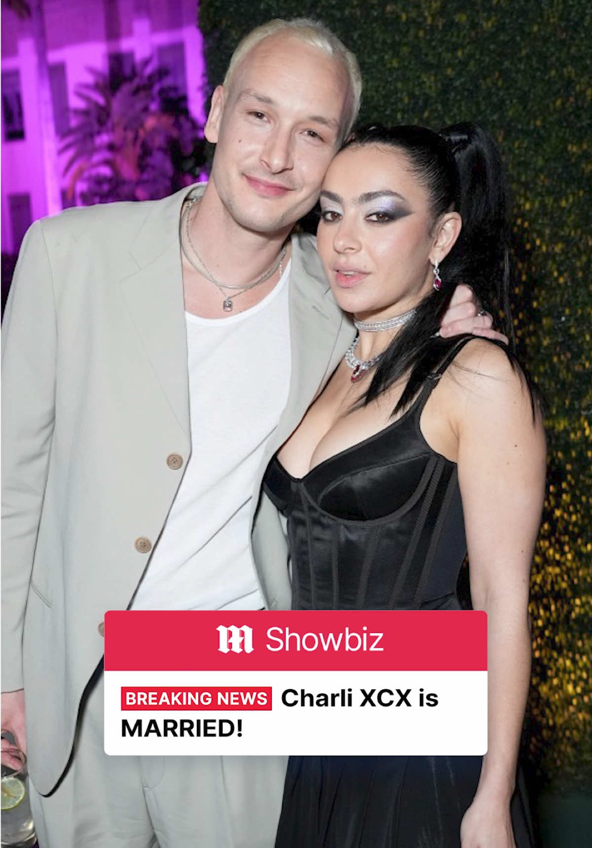Charli XCX tied the knot with The 1975's George Daniel at Hackney Town Hall on Saturday! Tap the link for the full story on DailyMail.com. Link in bio. #news #celebritynews #charlixcx #brat #justmarried 