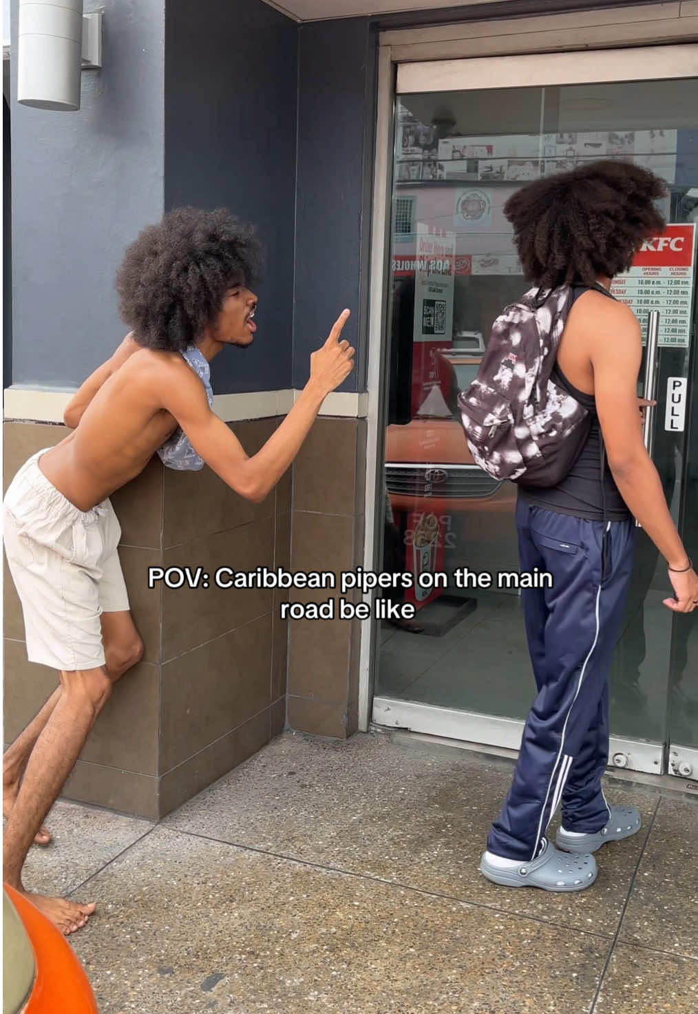 Nuts in his natural element 😂#trini_tiktoks #caribbean 