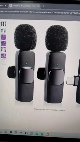 Microfone de Lapela - AGold Premium 2 Microfones + Receptor USB-C + Conversor pra iPhone. Link: https://amzn.to/3GW8lTV Segue pra mais dicas! #viral #viralvideo #viraltiktok #promocao #desconto #dicas #eletronicos 