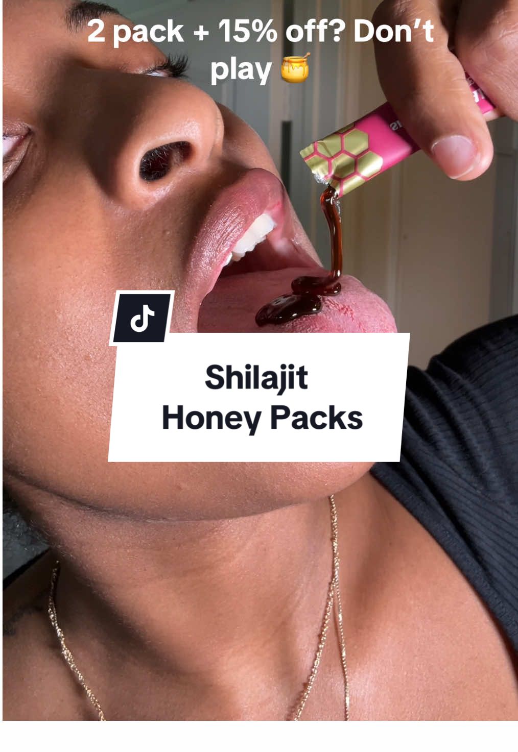 This is for the girls whose energy… and libido… have been in the trenches 😮‍💨 These little honey packs hit every time and now you can get a 2-pack for less with an extra 15% off, but it’s only for a limited time. #betteralt #betteraltshilajit #shilajit #shilajitbenefits #shilajitresin #shatavari #honeysticks #shilajithoneysticks #honeypack #libido #womenshealth #energyboost #tiktokshopcreatorpicks 