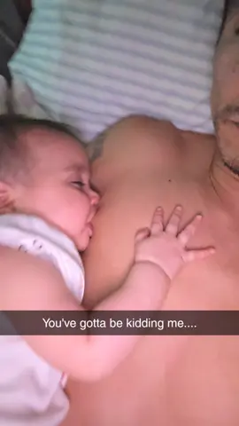 and we're nursing on dad... she needs her boob!! lmao#fypシ #lol #daddysgirl #daddydaugther #babiesoftiktok 