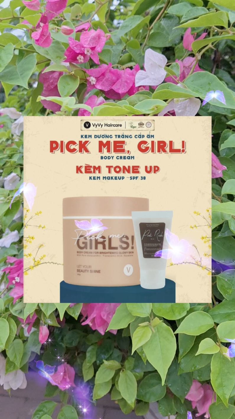 BodyCream Pick Me, Girls! VyVy Skincare, kem dưỡng body an toàn hỗ trợ dưỡng da sáng khỏe #xuhuong #thinhhanh #sale #sansale #viral #tieuvi_beauty68 #bodycream #kembody #pickmegirl #vyvyskincare 