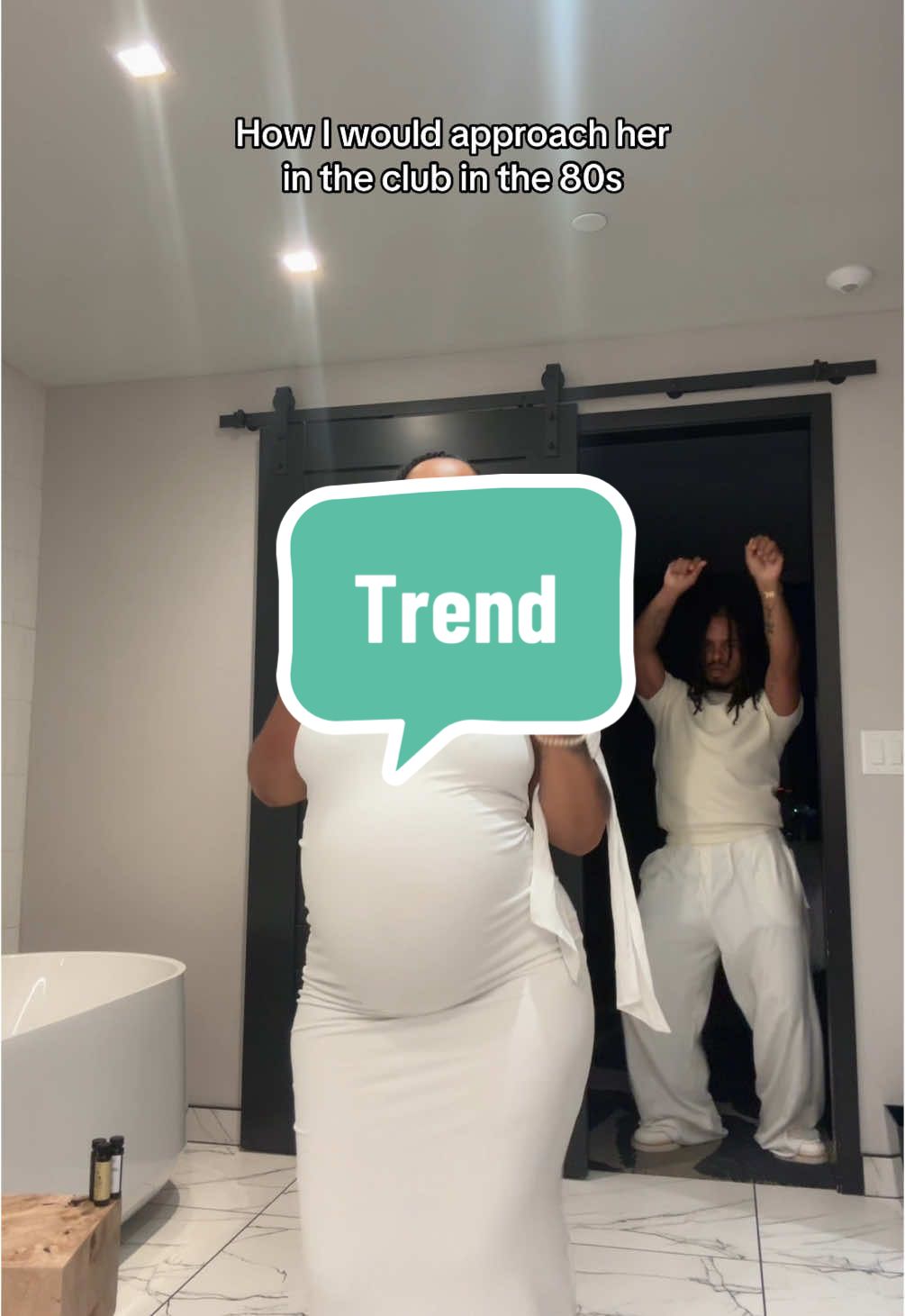 I didn’t tell her what we was doing I just told her to stand there. 