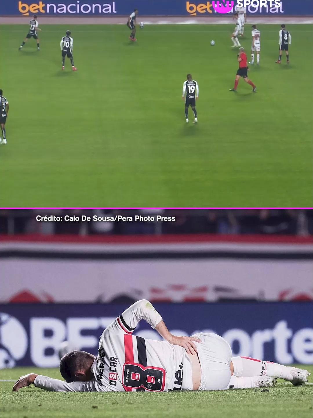 NÃO DEU PRO OSCAR! 😬🇾🇪 O meia do São Paulo sentiu após uma dividida e teve pediu pra sair aos 15 minutos de jogo contra o Corinthians. #FutebolBrasileiro #tiktokesportes #foryoupage #footballtiktok #brasil #brazil #brasileirao #saopaulo #corinthians