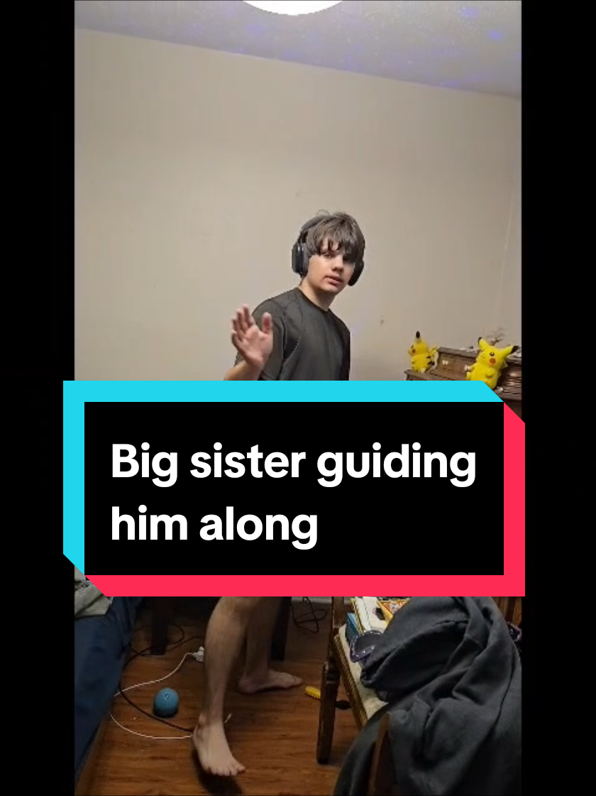 John's older siblings have been amazing in learning how to work with him. #autismmom #autismparents #autisticsiblings #profoundautism #autismlevel1 #autisminfemales #autisticadult #dailylivingskills 