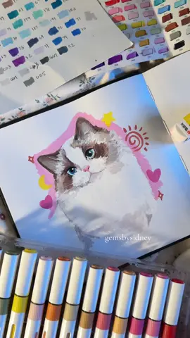 ragdoll marker art!!  #ragdoll #fyp #catart #catpainting #catsoftiktok #markerart #petportraitartist #petportrait #cutecats 