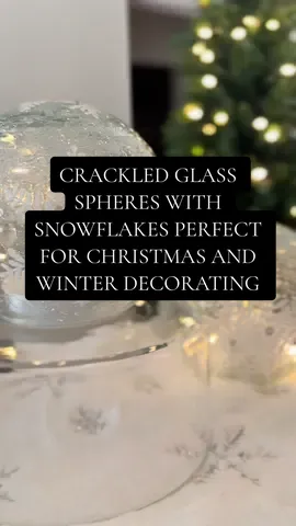 I’m absolutely in love with the set of 2 crackle glass spheres, with snowflakes and gorgeous gems by Valerie Parr Hill, sold by QVC! These are not just for Christmas, these are all winter long. #qvc #christmasdecorations #christmasinjuly #valerieparrhill #elegantchristmasdecorations 