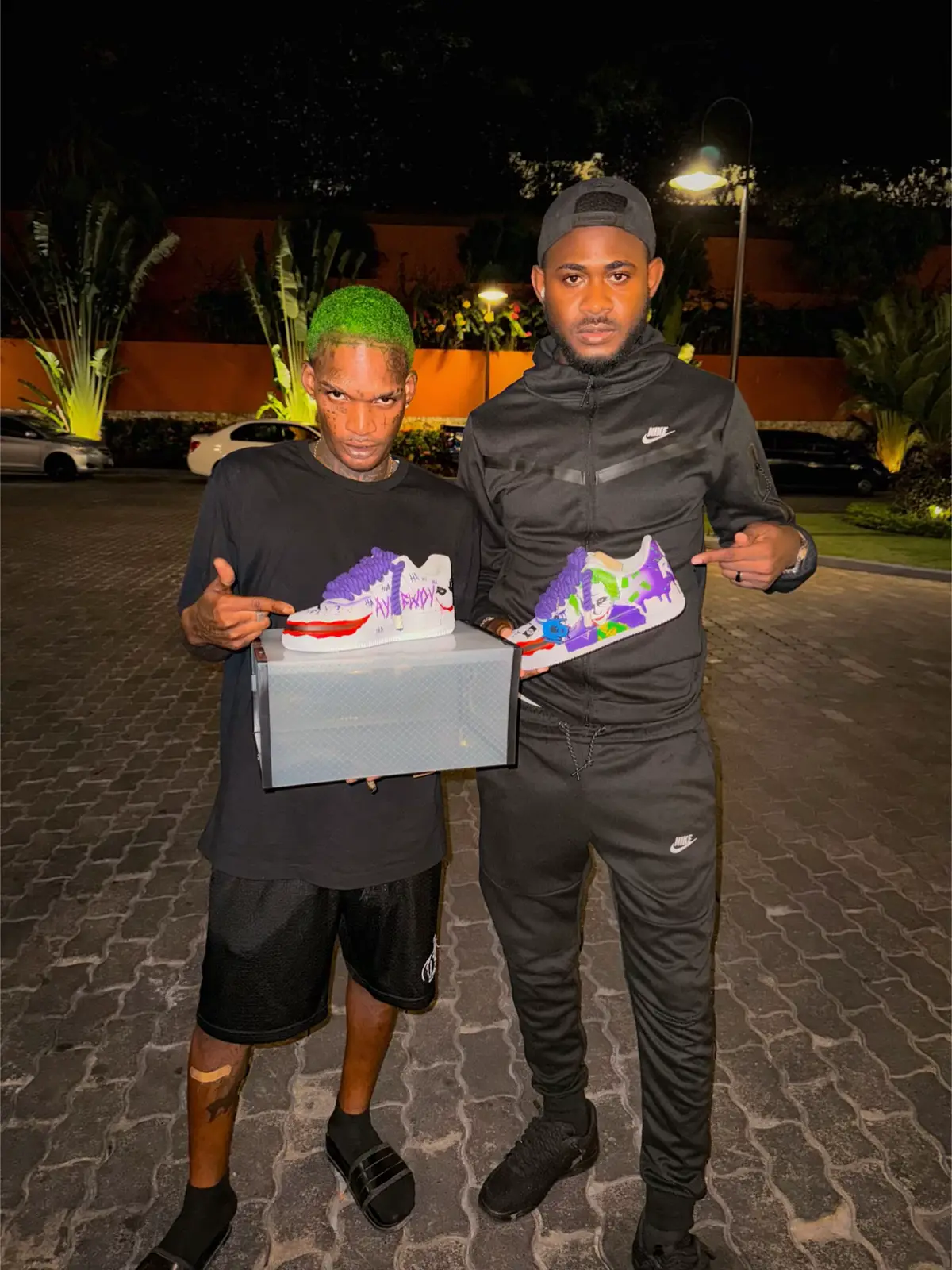 Skeng Don Reggae Sumfest Custom shoes #skengdon #reggaesumfest2025 #skengcustomshoes #jokertheme #fyp #classiccdripper 