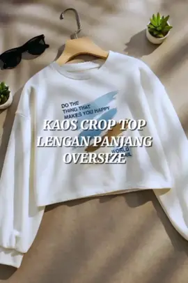 kaos crop top lengan panjang oversize🥰🫰🏻 #outfitinspiration #outfitinspo #outfitideas #OOTD #kaosviral 