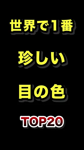 世界で1番珍しい目の色TOP20 #世界一 #珍しい #目の色 #ランキング 