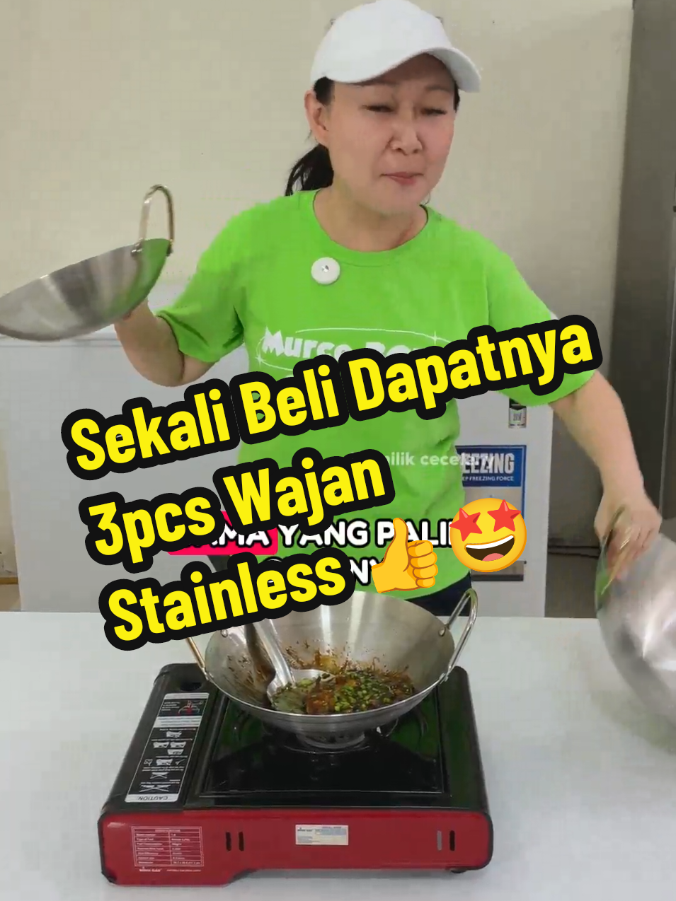 Membalas @sriyatun6253  mantap banget kan moms, sekali beli dapatnya 3 wajan stainless Steel yang tebal dan tentunya dapat ukuran yang berbeda ya. 👍🤩 Fitur Produk Ini :  ✔️Set penggorengan 3pcs  ✔️Memiliki desain gagang telinga ganda yang sudah dilengkapi anti panas   ✔️Wajan sudah terbuat dari bahan stainless steel premium  ✔️Sudah dilengkapi teknologi anti lengket modern  ✔️Serbaguna yang dapat digunakan berbagai cara memasak (merebus,menggoreng,menumis) ✔️Terdapat 3 pilihan ukuran 22cm, 24cm, 28 cm  ✔️Harga bundling set lebih murah meriah  #wajan #wajanstainless #wajanantilengket   