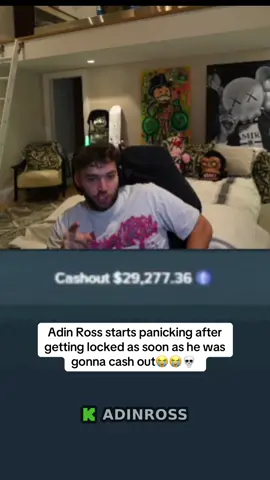 Adin Ross starts panicking after getting locked as soon as he was gonna cash out😭😭💀  #adinross #fyp 