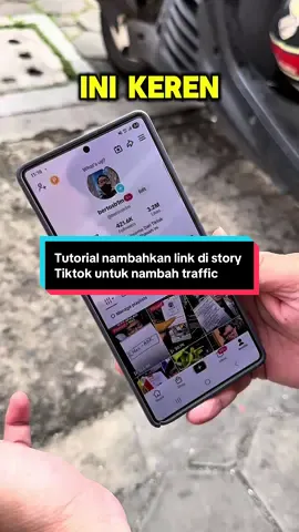 Tutorial menambahkan link di story #turoeialtiktok #tutorialstorytiktok 