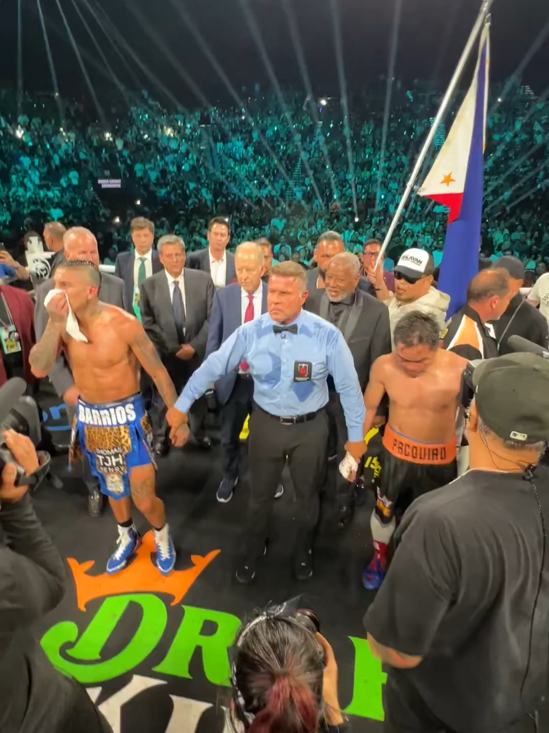 Manny Pacquiao vs. Mario Barrios ends in A DRAW????? [via @premierboxingchampions]