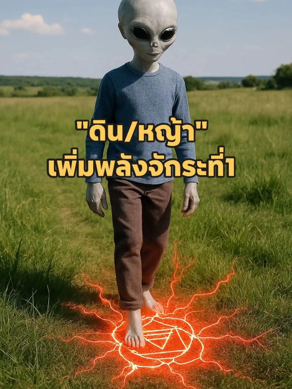 🔻 กิจกรรมบริหารจักระที่ 1 (เน้นความมั่นคง ปลอดภัย เชื่อมกับโลก) 1. #เดินเท้าเปล่าบนธรรมชาติ เดินบนดิน หญ้า ทราย โขดหิน เป็นการเชื่อมต่อกับพลังแม่ธรณีโดยตรง ร่างกายจะรับ 