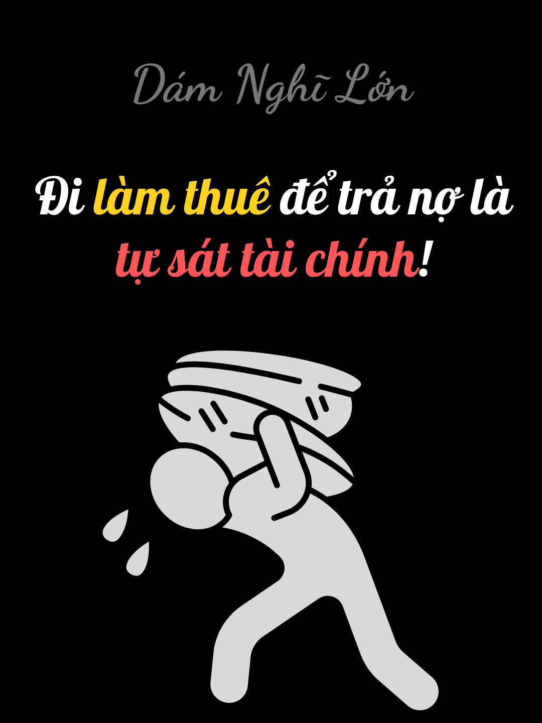 Làm thuê không sai, nhưng không giúp tôi thoát nợ. #damnghilon #tuduylamgiau #phattrienbanthan #tuduykinhdoanh #kiemtienthongminh #bienmoithuthanhtien