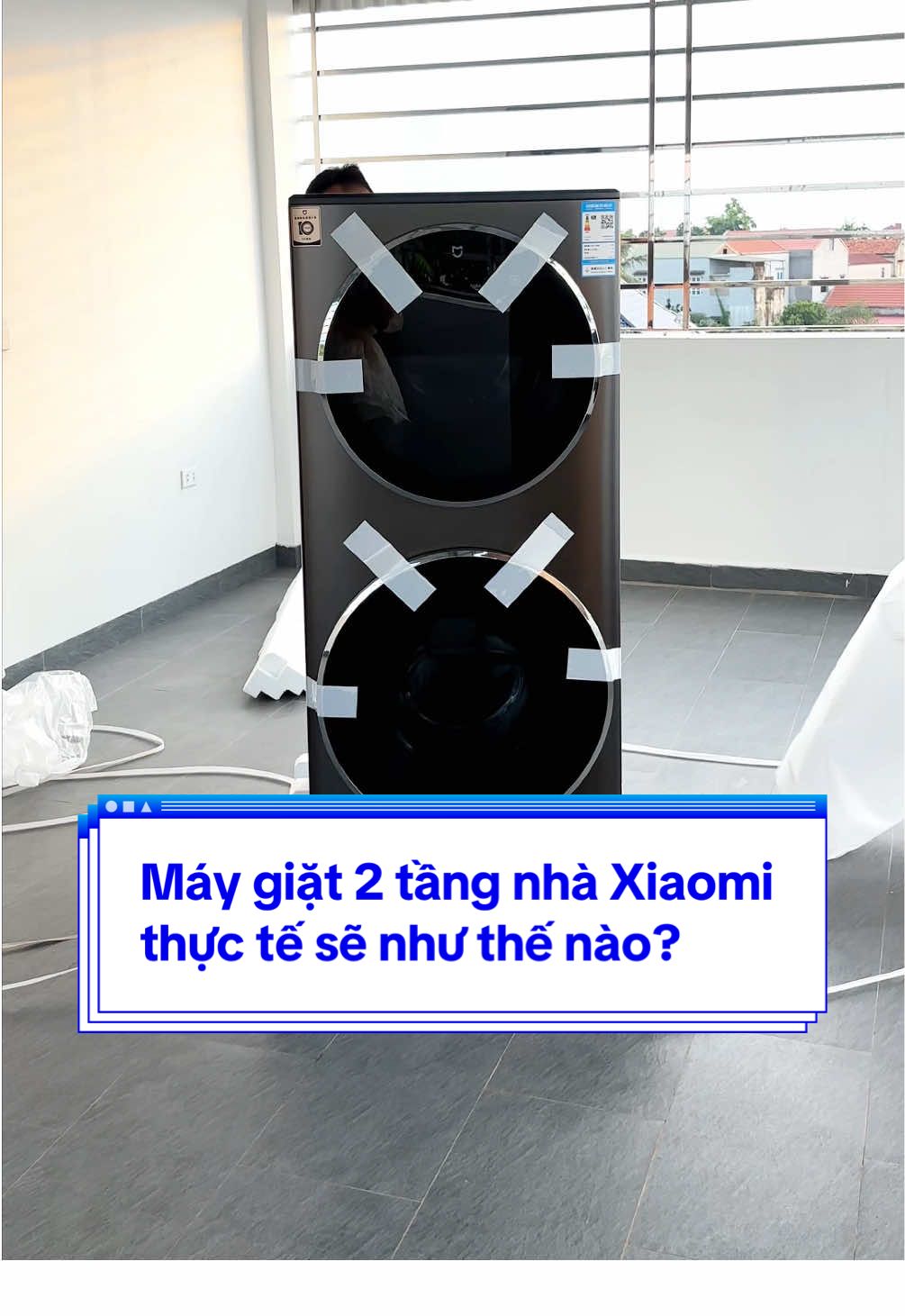 Máy giặt 2 tầng nhà Xiaomi thực tế sẽ như thế nào? #xiaomi #xiaomistorehanoi #xiaomihanoi #mistorehanoi #emxinhxiaomi #maygiat #maygiatxiaomi 