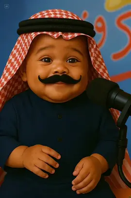 بدها يغني لها حسين الجسمي وحسين قلنا له ومابده … #شعر #ذكاء_اصطناعي #cutebaby 