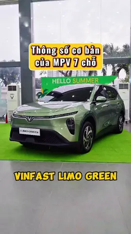 Thông số cơ bản của MPV 7 chỗ - VinFast Limo Green #vinfastanthai #limogreen 