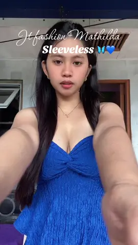 Mathilda sleeveless 🦋#sleeveless #blue #doublelining #fashion #fyp #tiktokfinds 