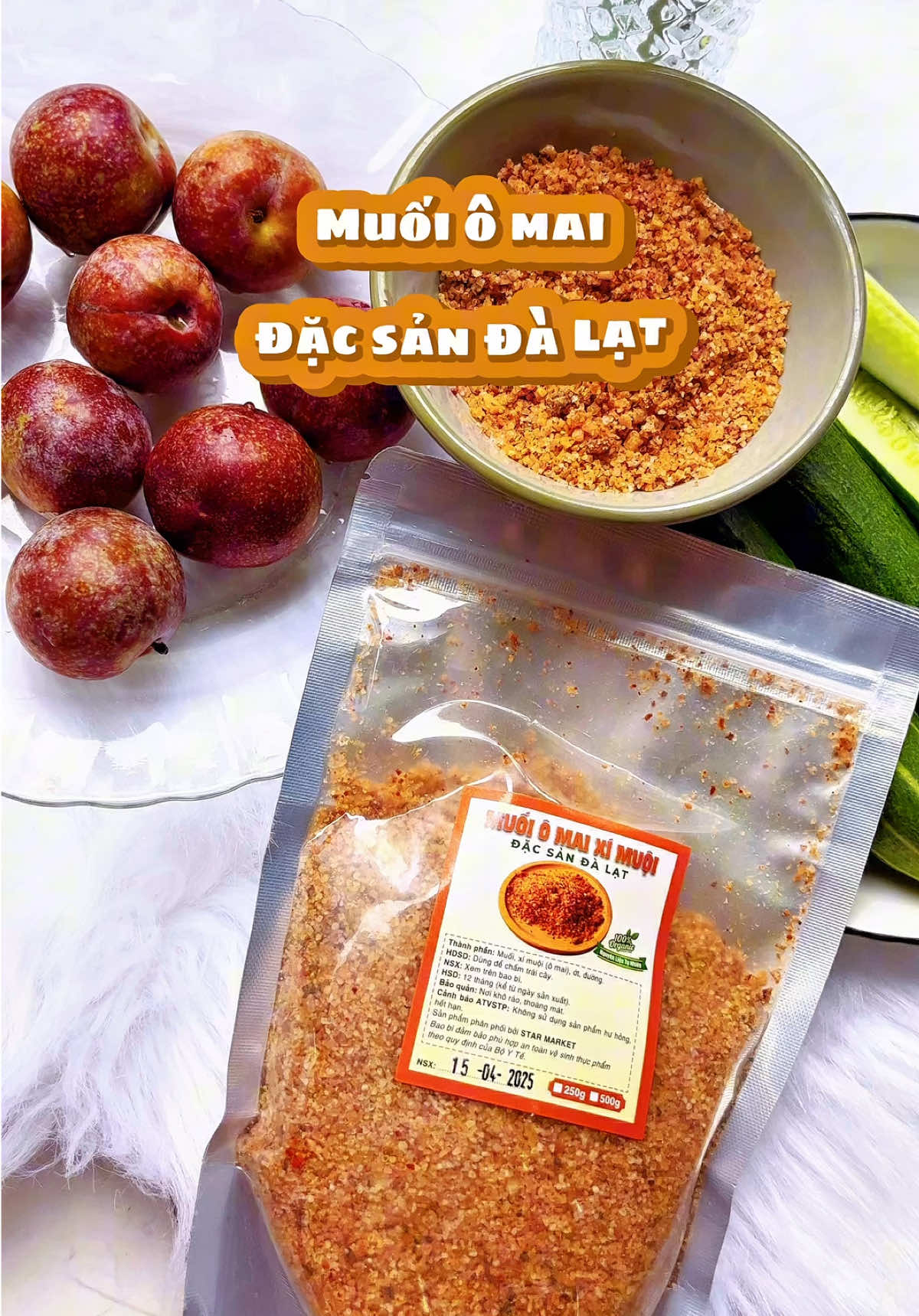 Muối ô mai xí muội chua ngọt mặn cay cân bằng hoàn hảo ạ 😋 #muoiomai #muoiximuoi #muoiomaiximuoi #dalatfood #starorganic #food #anvat 