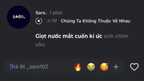 Niềm tin đã mất giọt nước mắt cuốn kí ức anh chìm sâu #_saro102 #lyrics #nhachaymoingay #xuhuong 