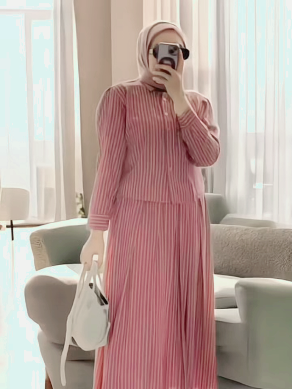 SHELIA ONE SET ROK BY MECCA COLLECTION #oneset  #setelanrok 