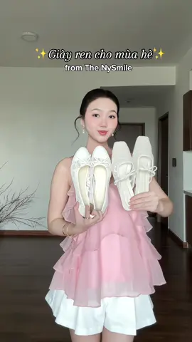 Giày ren siêu hot siêu xinh năm nay💃🧚🏻‍♀️ ✨@THE NYSMILE - GIÀY XINH✨ #thenysmile #review #outfitideas #thoitrangnu #vayhoanhi #dibienmacgi #giaybupbenu 