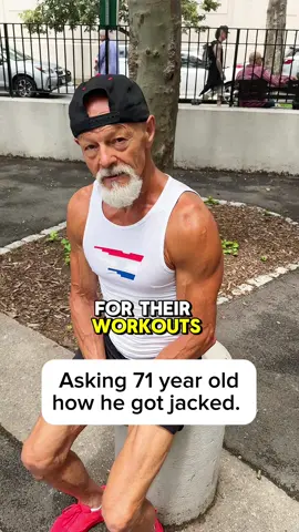 Asking 71 year old how he got jacked. #bodybuilding #workout #nyc #FitTok 