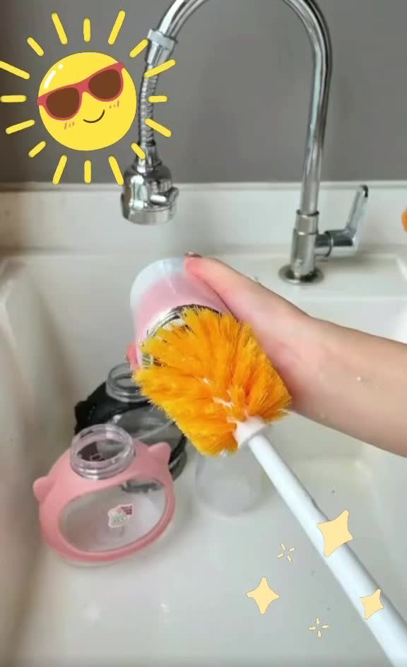 5 in 1 Bottle Cleaning Brush Multifunctional baby brush #surp luck#babyones#baby bottle brush#cup brush 