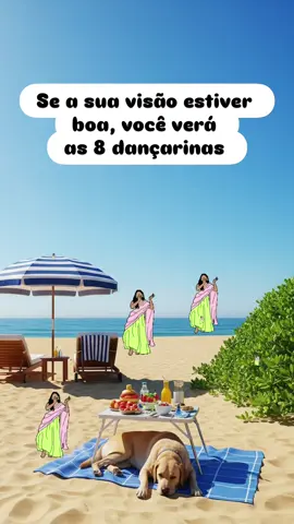 Teste de visão 😅 Encontre as 8 bailarinas  Bora relaxar! 