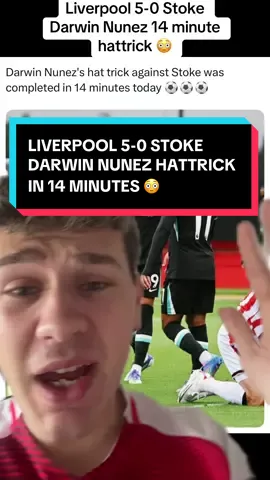 Liverpool 5-0 Stoke Darwin Nunez hattrick in 14 minutes 😳 #liverpool #darwinnunez #stoke #chiesa 