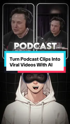 Turn podcast clips into viral videos with AI 📲🤖 #tiktokautomation #ai #aitools #contentcreator #makemoneyontiktok 