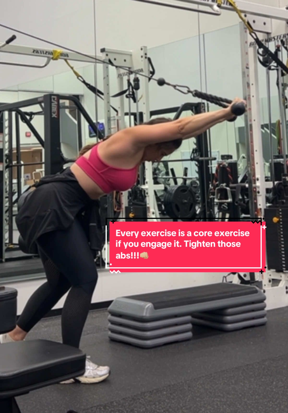 Engage your core in every exercise not just ab workouts. Keeping your core tight protects your spine, improves balance, and actually helps define your abs faster. Don’t let your core ‘sleep’ while you train activate it like your results depend on it (because they do!). 💥🔥 #CoreEngaged #StrongFromTheInsideOut #fyp 