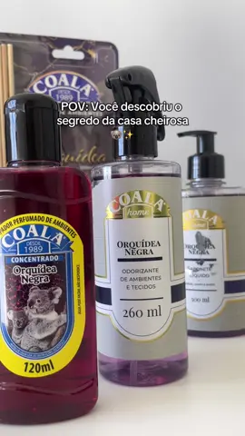 Se você gosta do Coala Chá Branco eu tenho certeza que você vai amar alinha Orquídea Negra! ✨ A casa fica perfumada por horas!!  #casaedecoracao #Home #decoracao #coala #orquideanegra #limpezadacasa #casalimpa 