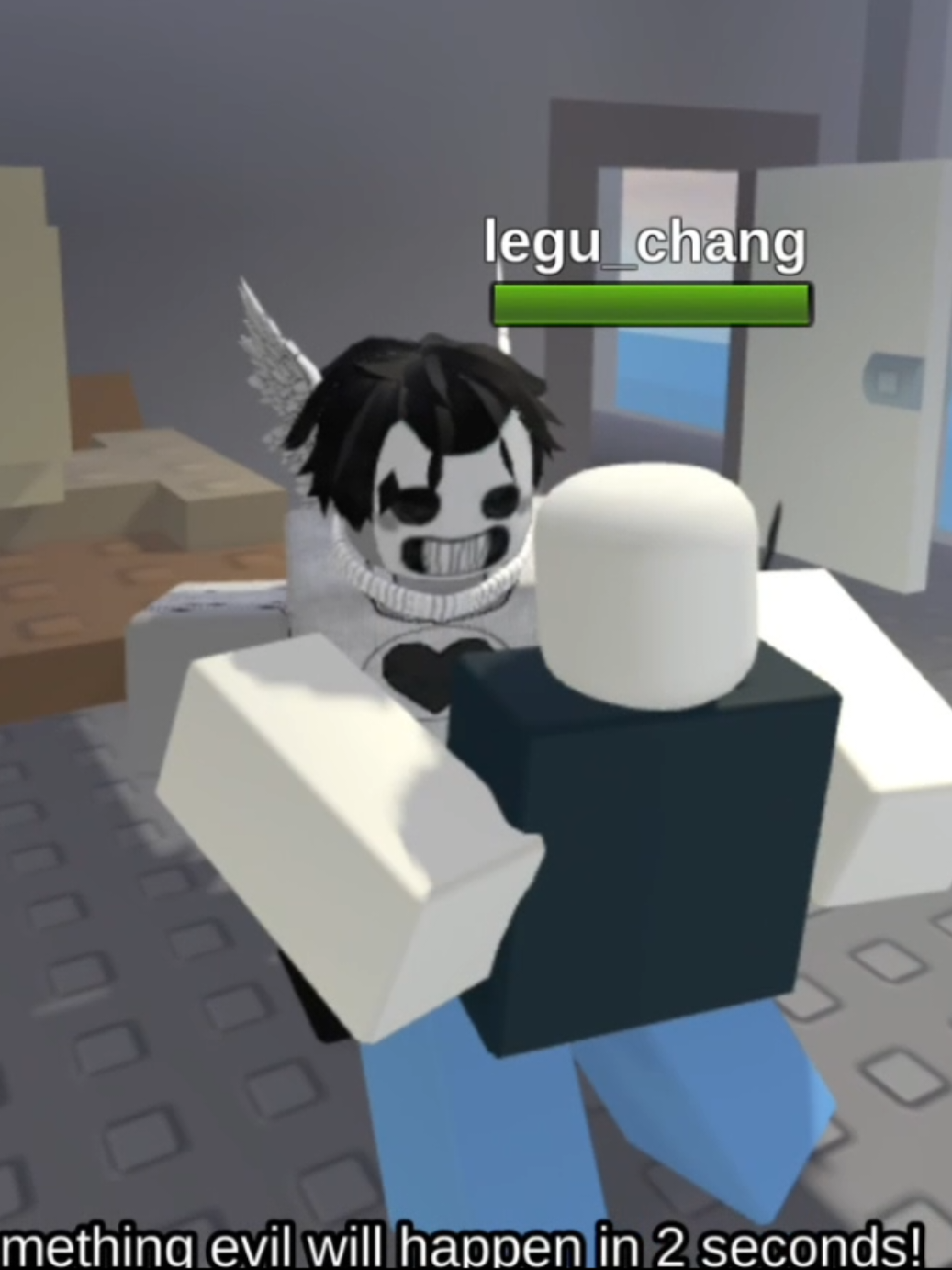 convinced @gammibawiz to play roblox with me to do this thing hehe #roblox #sewh #robloxgames #wildside #robloxtrend #robloxcosplay #zacharieoff 