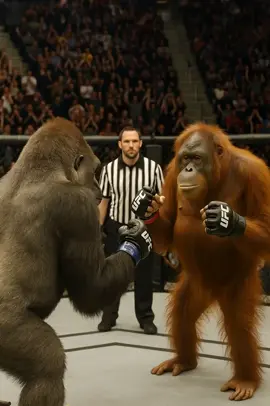 What if a Gorilla Knocked Out an Orangutan in UFC? #GorillaVsOrangutan #UFCWild #AIWildlife #고릴라 #オランウータン #गोरिल्ला #orangután
