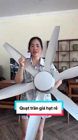 Quạt Trần 6 Cánh ABS MẦU GHI XÁM có dây cáp an toàn #ngagiadung20 #giadungtienich #giadungthongminh #giadungdoisong #quattran #quat hết khuyến mãi giá có thể thay đổi 