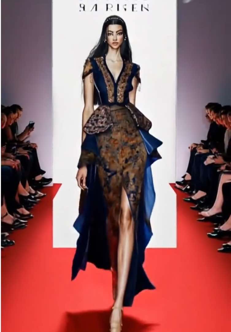 @Redouane Zermane’s designs  🖤✨ These are masterpieces brought to life. From illustration to AI runway *watch them walk*✨ #fashionillustration #كراكو_عاصمي_جزائري📸📽🇩🇿  #karakou_algérien  #fashionai #aiart