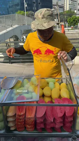 Swift fruit peeling skills . Shop name: ณเดชน์ผลไม้สด | Thai fruit cart |  📍Location: Mahanark Market, Bangkok ,Thailand #asmr #foodland #fruit 
