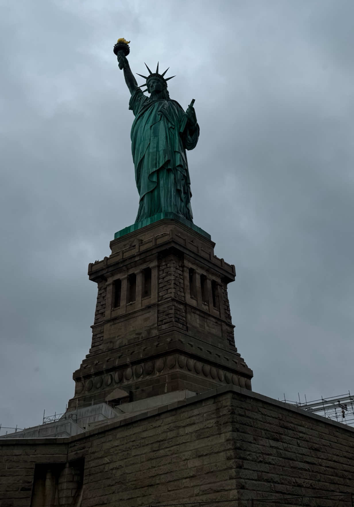06.14.25 - Statue of Liberty on a rainy day. @Statue Of Liberty #nyc #statueofliberty #nyctourist #whattodoinnyc #thingstodonyc had to buy tickets from @Statue City Cruises 🗽 at Battery Park. I got my online 
